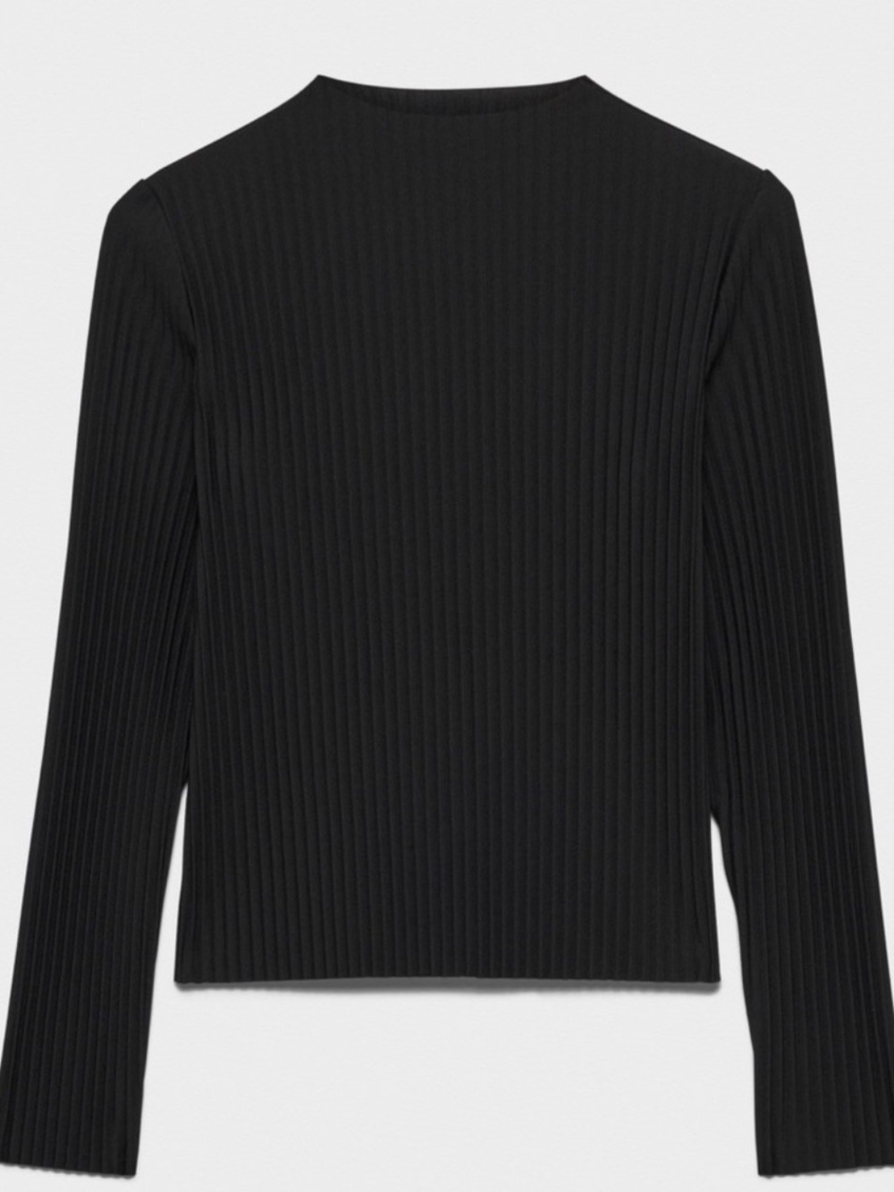 Babaton Aritzia ‘Advocate’ Pleated Long Sleeve Top - Women’s Large, Black